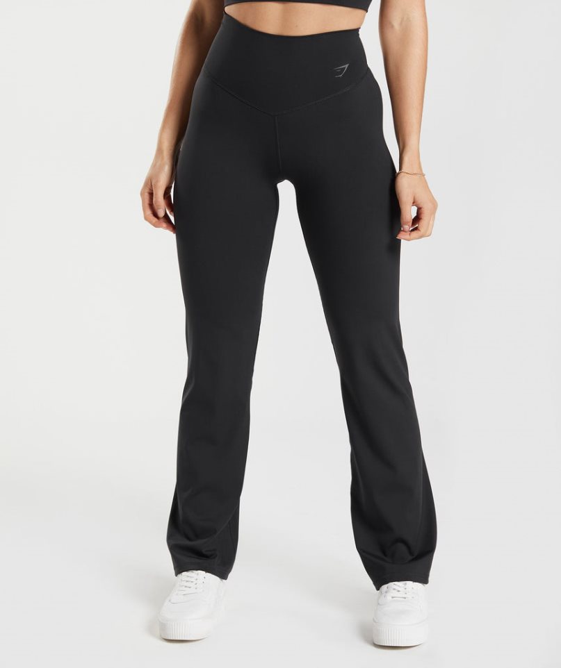 Legginsy Gymshark Elevate Flared Damskie Czarne | PL 584ALI